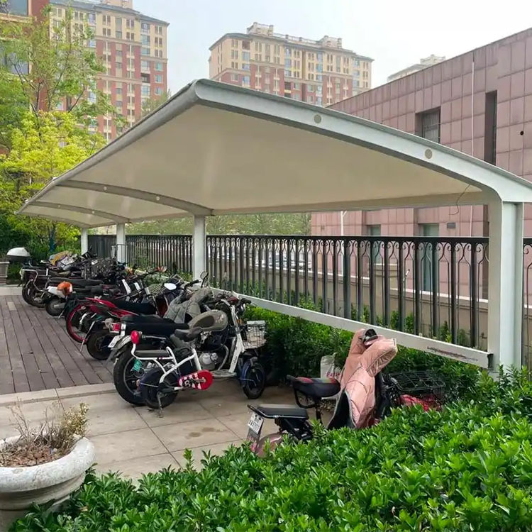 鹤岗膜结构电动车棚